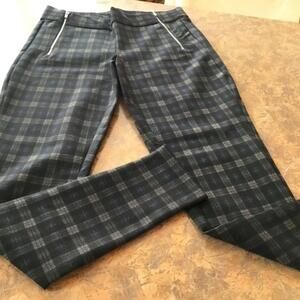 Slimming Options plaid stretch pants Sz M